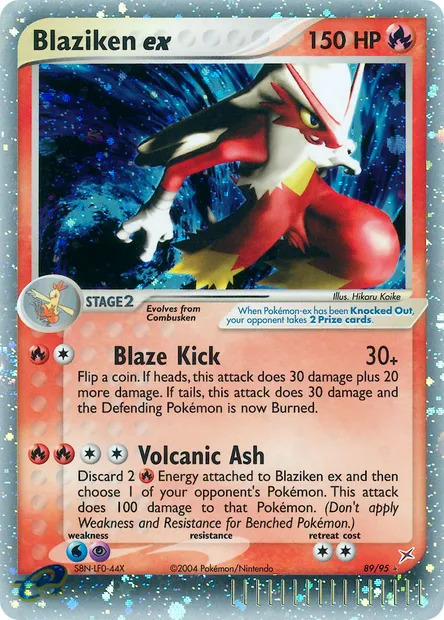 Blaziken ex, Pokémon card MA 89 — Team Magma vs Team Aqua set