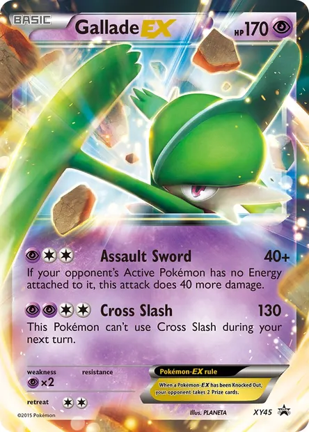 Gallade EX, Pokémon card XY 45 — XY Black Star Promos set