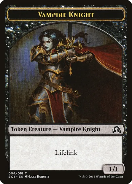 Vampire Knight, Magic card TSOI 4 — Shadows over Innistrad Tokens set