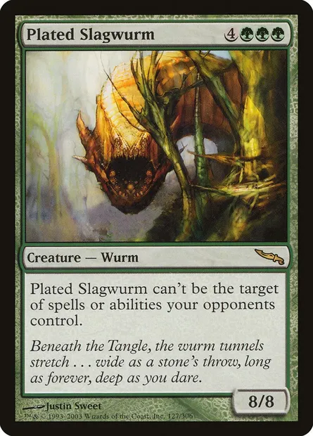 Plated Slagwurm, Magic card MRD 127 — Mirrodin set
