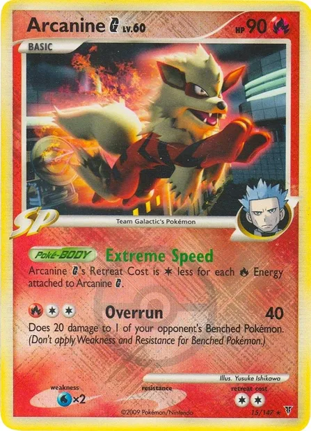 Arcanine G Lv.60, Pokémon card LGP 015-6 — League Promos set