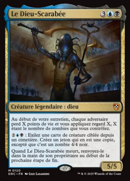 Le Dieu-Scarabée, carte Magic DRC 120 — extension Aetherdrift Commander