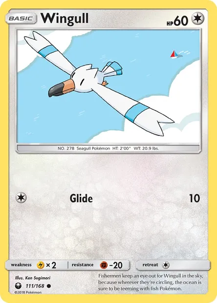 Wingull, Pokémon card CES 111 — Celestial Storm set