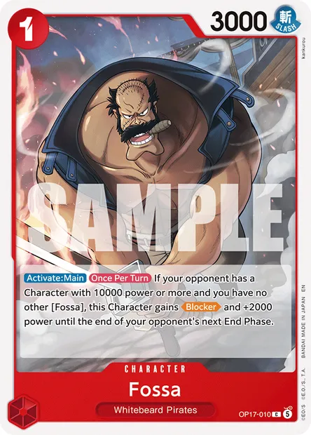 Fossa, One Piece card OP17-010 — THE WORLD’S STRONGEST WARRIORS set