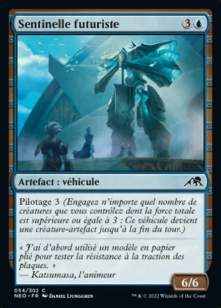 Sentinelle futuriste, carte Magic NEO 54 — extension Kamigawa: La Dynastie Néon