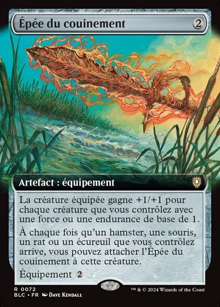 Épée du couinement, carte Magic BLC 72 — extension Bloomburrow Commander