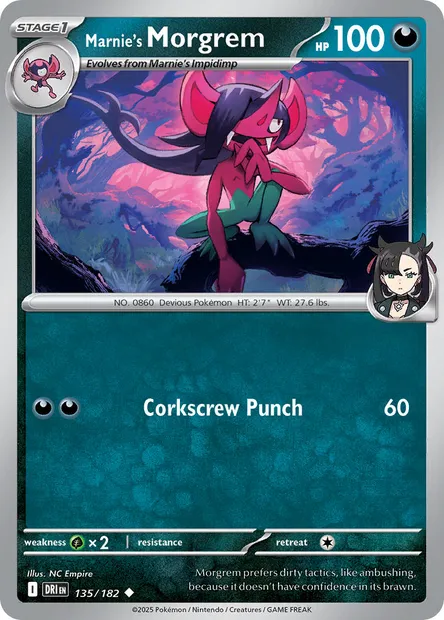 Marnie's Morgrem, Pokémon card DRI 135 — Destined Rivals set
