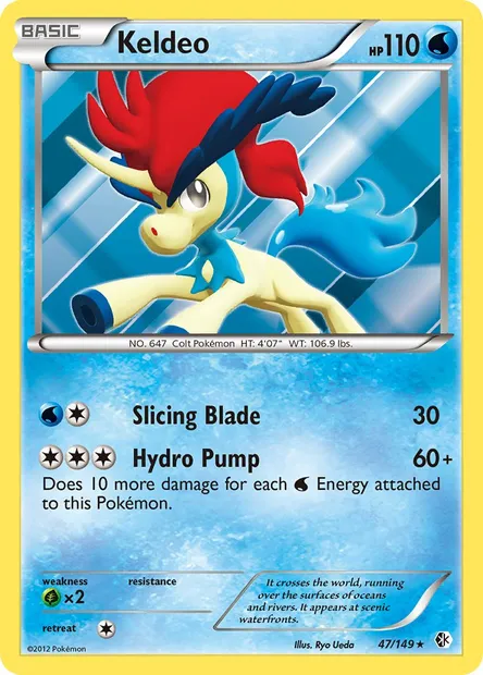 Keldeo, Pokémon card BCR 47 — Boundaries Crossed set