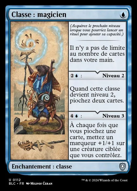 Classe : magicien, carte Magic BLC 112 — extension Bloomburrow Commander