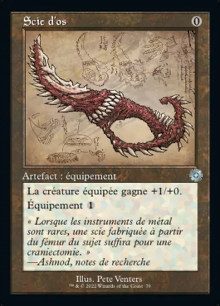 Scie d'os, carte Magic BRR 70 — extension The Brothers' War Retro Artifacts