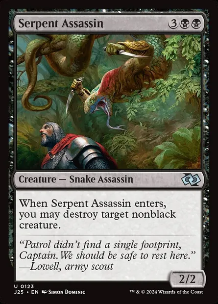 Serpent Assassin, Magic card J25 123 — Foundations Jumpstart set