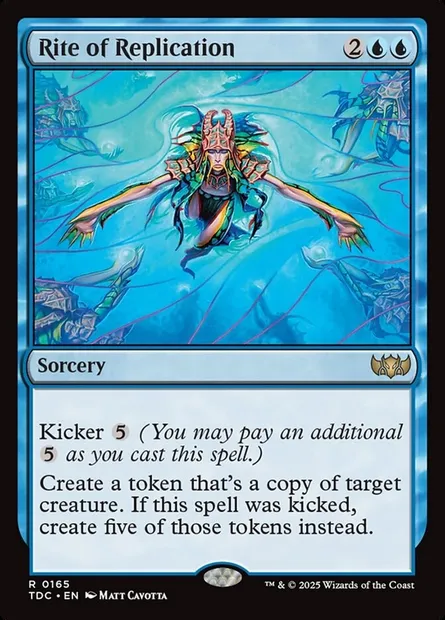 Rite of Replication, Magic card TDC 165 — Tarkir: Dragonstorm Commander set