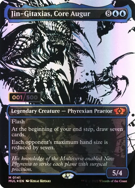 Jin-Gitaxias, Core Augur, Magic card MUL 141z — Multiverse Legends set