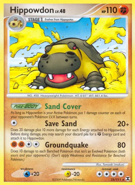 Hippowdon, Pokémon card RR 25 — Rising Rivals set