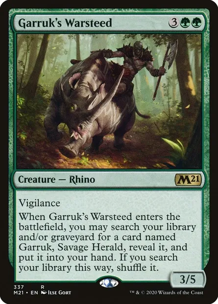 Garruk's Warsteed, Magic card M21 337 — Core Set 2021 set