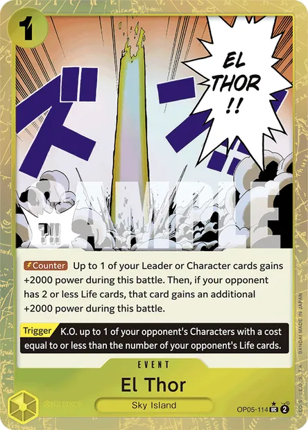 El Thor, One Piece card OP05-114 — AWAKENING OF THE NEW ERA set
