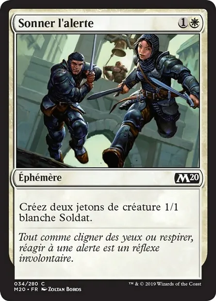 Sonner l'alerte, carte Magic M20 34 — extension Core Set 2020