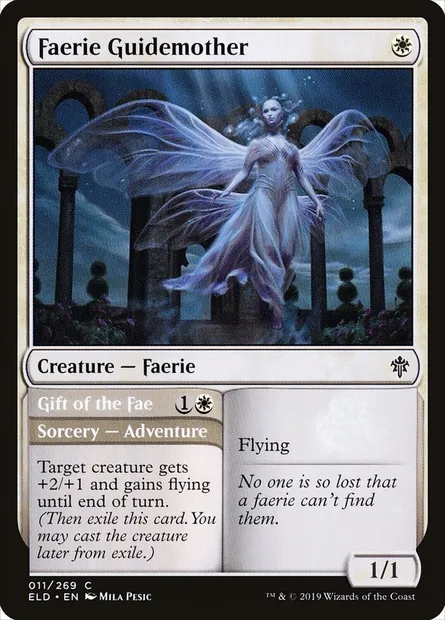 Faerie Guidemother // Gift of the Fae, Magic card ELD 11 — Throne of Eldraine set