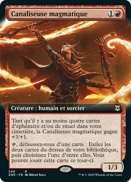 Canaliseuse magmatique, carte Magic ZNR 349 — extension Renaissance de Zendikar
