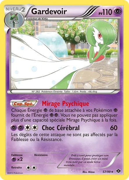 Gardevoir, carte Pokémon NXD 57 — extension Destinées Futures