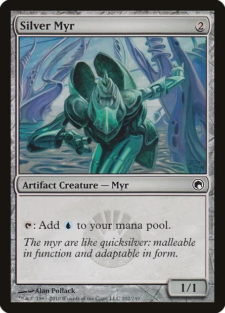 Silver Myr, Magic card SOM 202 — Scars of Mirrodin set