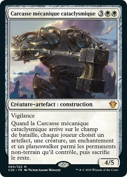 Carcasse mécanique cataclysmique, carte Magic C20 80 — extension Commander 2020