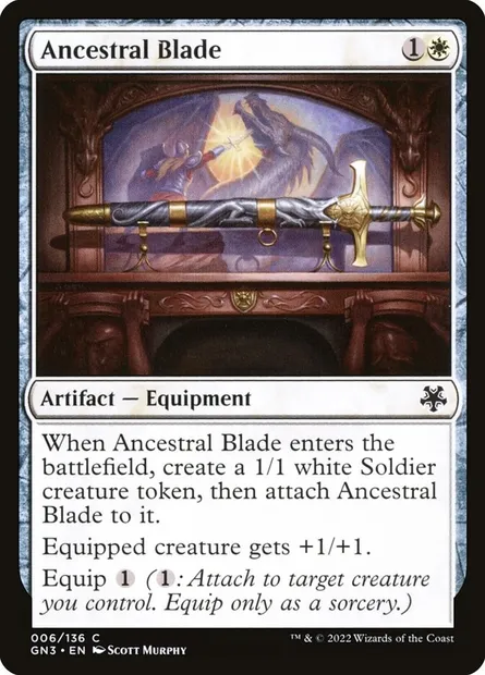 Ancestral Blade, Magic card GN3 6 — Game Night: Free-for-All set
