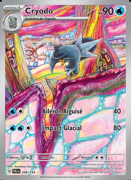 Cryodo, carte Pokémon PAL 209 — extension Évolutions à Paldea