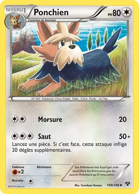 Ponchien, carte Pokémon XY 109 — extension XY