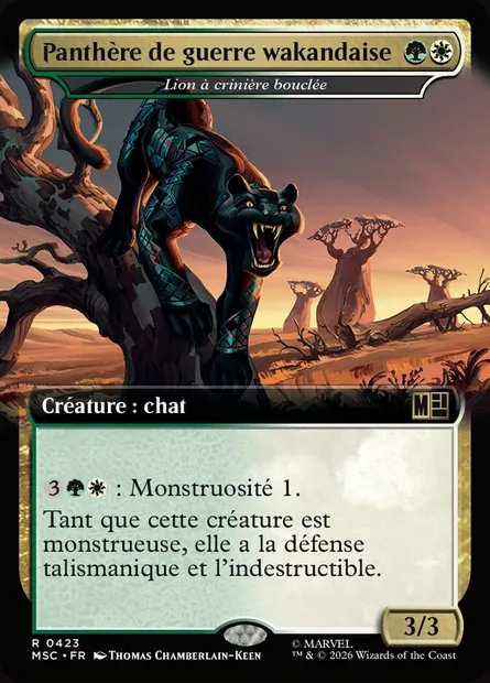 Lion à crinière bouclée, carte Magic MSC 423 — extension Marvel Super Heroes Commander