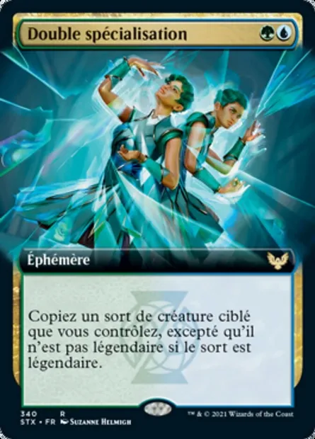 Double spécialisation, carte Magic STX 340 — extension Strixhaven: l'Académie des Mages