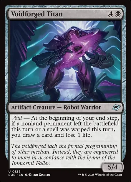 Voidforged Titan, Magic card EOE 125 — Edge of Eternities set