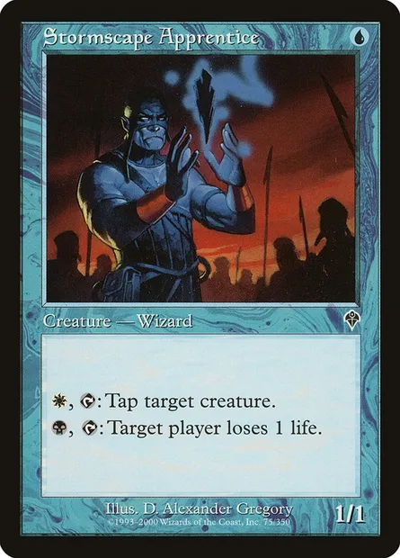 Stormscape Apprentice, Magic card INV 75 — Invasion set