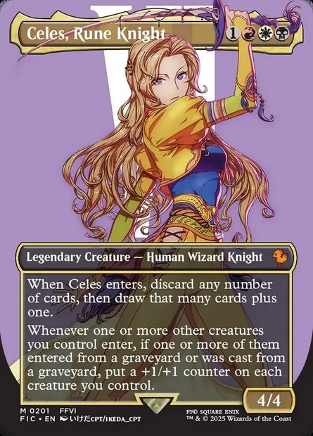 Celes, Rune Knight, Magic card FIC 201 — Final Fantasy Commander set
