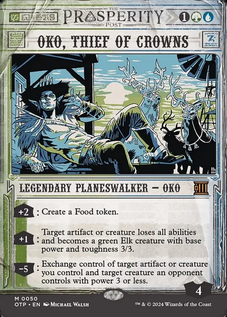 Oko, Thief of Crowns, Magic card OTP 50 — Breaking News set