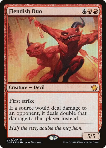 Fiendish Duo, Magic card GN2 4 — Game Night 2019 set
