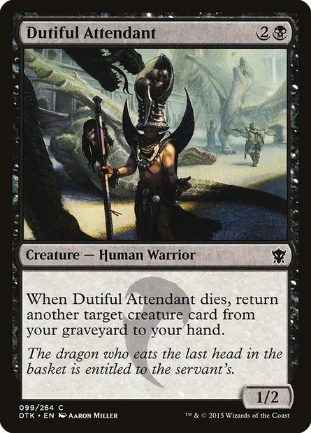 Dutiful Attendant, Magic card DTK 99 — Dragons of Tarkir set