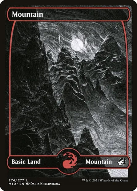 Mountain, Magic card MID 274 — Innistrad: Midnight Hunt set