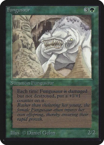 Fongosaure, carte Magic LEA 195 — extension Limited Edition Alpha