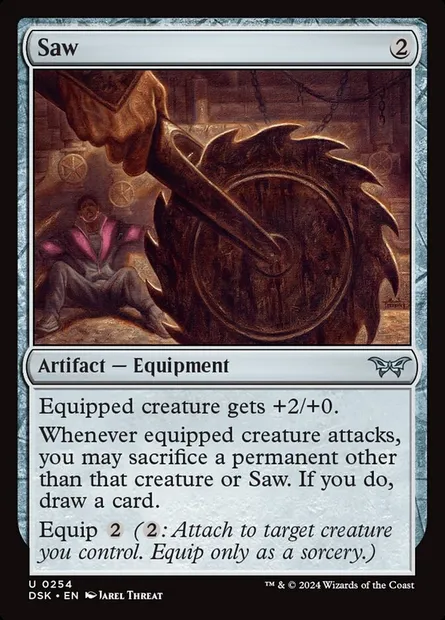 Saw, Magic card DSK 254 — Duskmourn: House of Horror set