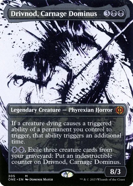 Drivnod, Carnage Dominus, Magic card ONE 305 — Phyrexia: All Will Be One set