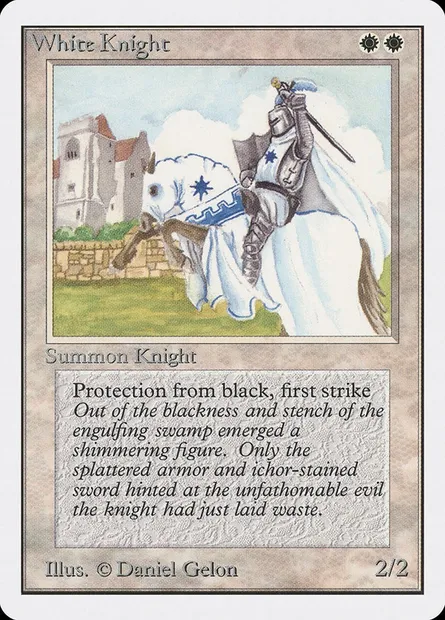 Chevalier blanc, carte Magic 2ED 44 — extension Unlimited Edition