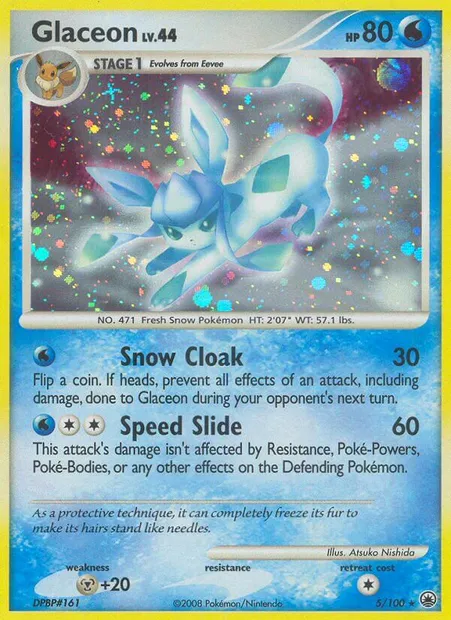Glaceon, Pokémon card MD 5 — Majestic Dawn set