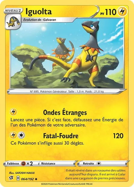 Iguolta, carte Pokémon RCL 64 — extension Clash des Rebelles