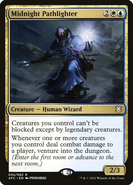 Midnight Pathlighter, Magic card AFC 52 — Forgotten Realms Commander set
