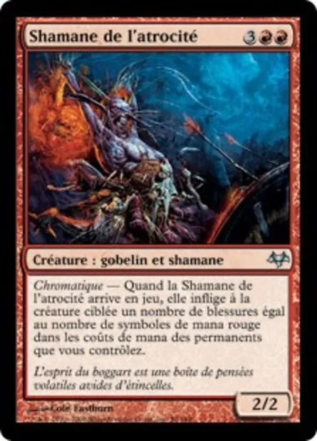 Shamane de l'atrocité, carte Magic EVE 59 — extension Coucheciel