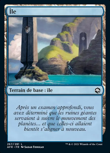 Île, carte Magic AFR 267 — extension Forgotten Realms: Aventures dans les Royaumes Oubliés