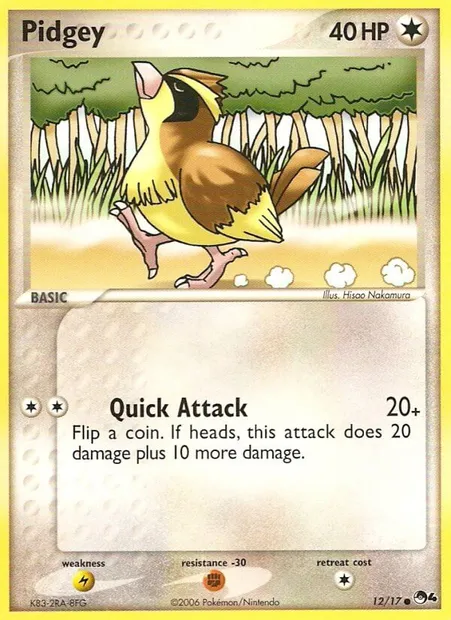 Pidgey, Pokémon card P4 12 — POP Series 4 set