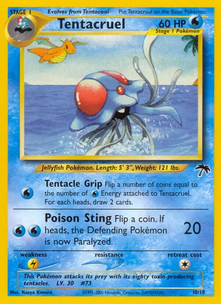 Tentacruel, Pokémon card SI 10 — Southern Islands set