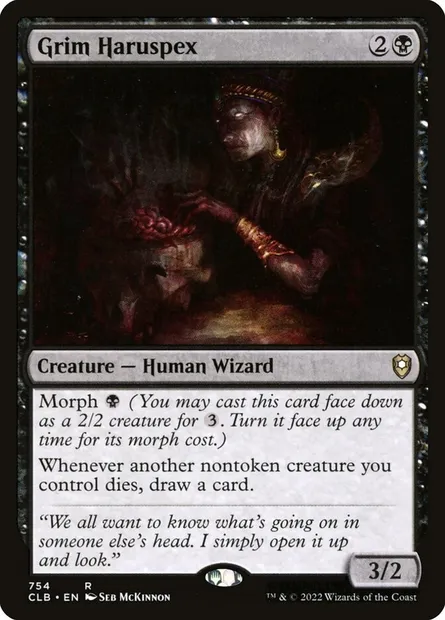 Grim Haruspex, Magic card CLB 754 — Commander Legends: Battle for Baldur's Gate set